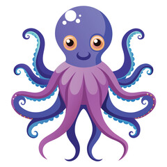 Octopus logo. Isolated octopus on white background