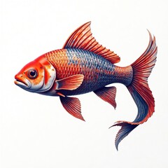 Abstract Organic Fish Forms Seamless Pattern Background - Bright & Sharp