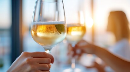 Obraz premium Celebrate friendship with cocktails at a luxury birthday party