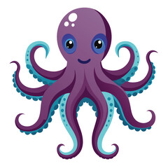 Octopus logo. Isolated octopus on white background