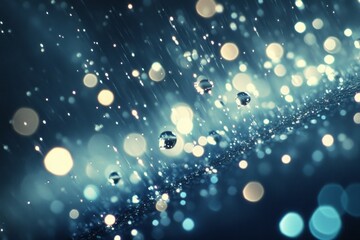 A blue background with many small circles.  Abstract gradient background, with orange and navy blue hues, a grainy film texture