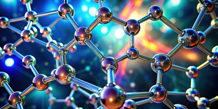 Educational photography: Detailed cyclopentane molecular structure.