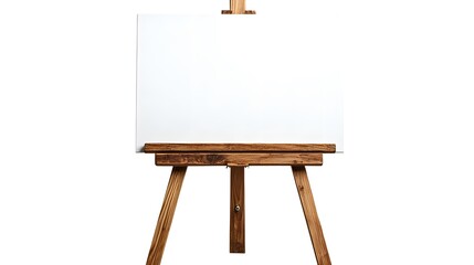 A Versatile Stylish Easel with a Smooth Whiteboard on a Transparent Background for Art and Professional Presentations