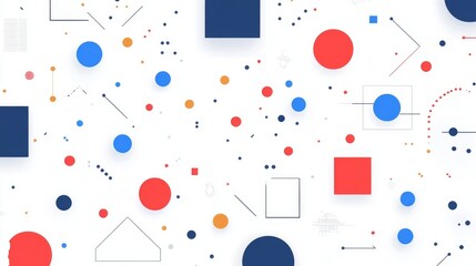 Abstract Geometric Design: Colorful Shapes and Lines