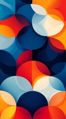 Abstract Colorful Circles Pattern: A Vibrant Visual Symphony