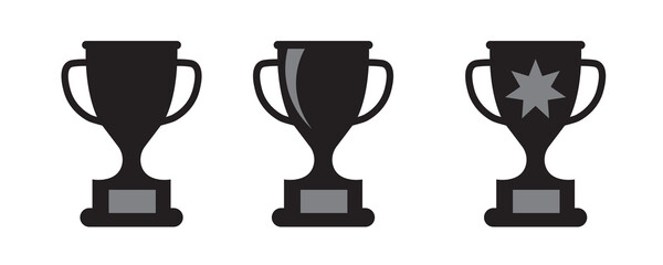 Trophy icon. Trophy cup, winner cup, victory cup icon. Reward symbol sign for web and mobile