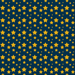 Celestial, Starry night seamless pattern, endless texture background