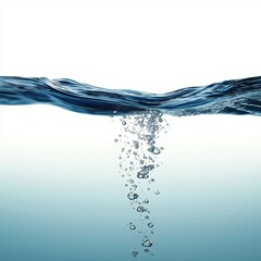 Water bubbles rising to the surface.