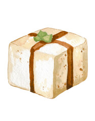Tofu isolated on transparent background