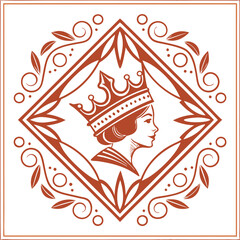 Classic Retro-Style Greeting Card Element with Vintage Badge Design, Distressed Textures, and Elegant Ornamental Flourishes in a Warm Color Palette, Vintage Retro Card, Classic Badge Design,  

