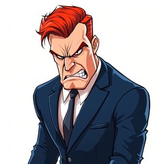 Hombre de negocios sorprendido y enojado