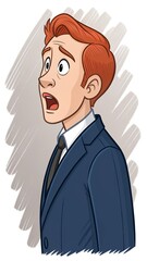 Hombre de negocios sorprendido y enojado