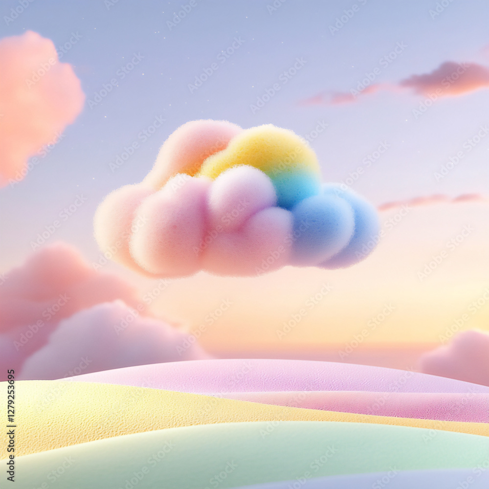 Poster  cotton candy sunset