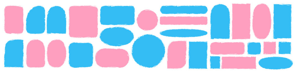 hand drawn chalk templates for quote frames. colored text box of geometric shapes