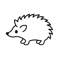 Charming Hedgehog Outline Vector for Marketing