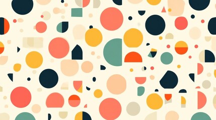 Fototapeta premium Abstract Geometric Pattern: Vibrant Circles and Shapes