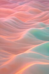 Obraz premium Soft, flowing waves of pastel colors create tranquil, dreamlike