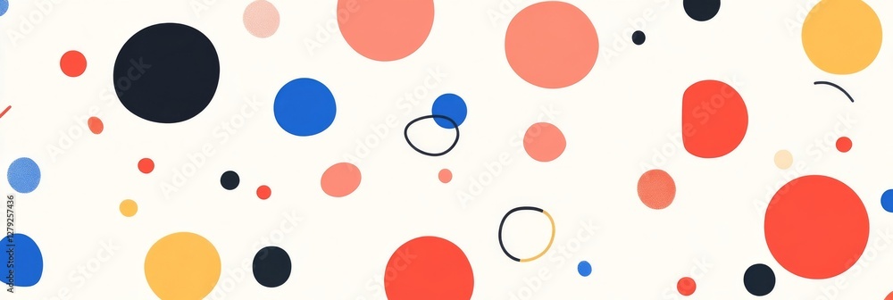 Poster abstract colorful circles design: a vibrant, playful composition of various sized circles in diverse