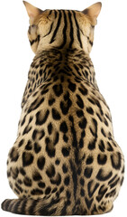 Naklejka premium Spotted cat’s back with cheetah-like fur