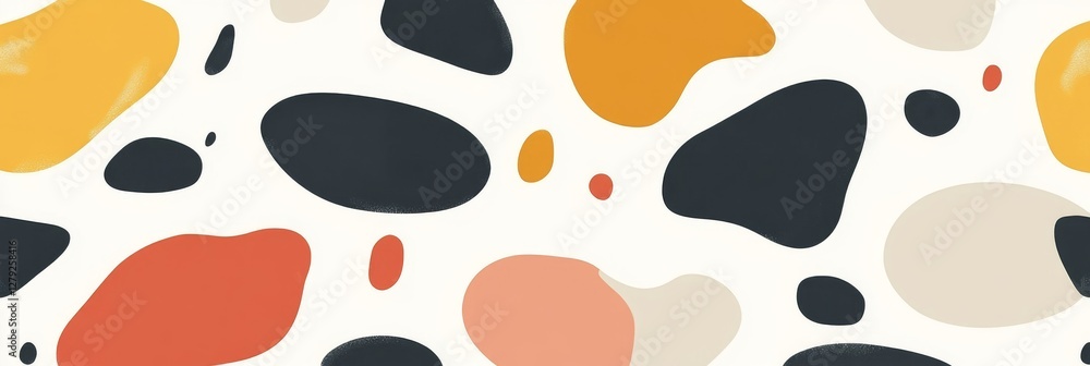 Poster abstract colorful shapes seamless pattern design