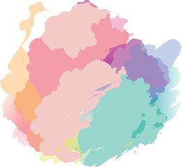 Obraz premium Soft Watercolor Background with Artistic Brushstrokes Blending Pastel Shades – Ideal for Elegant Greeting Cards and Invitation Design, Pastel Watercolor Background, Elegant Brushstroke Design, Soft 