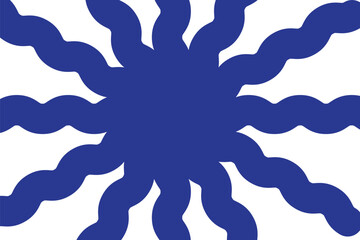 Groovy retro abstract sun backgrounds. Organic doodle shapes in trendy naive hippie 60s 70s style. Contemporary poster print banner template. Vertical Wavy vector illustration in yellow colors.