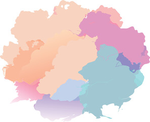 Fototapeta premium Soft Watercolor Background with Artistic Brushstrokes Blending Pastel Shades – Ideal for Elegant Greeting Cards and Invitation Design, Pastel Watercolor Background, Elegant Brushstroke Design, Soft 