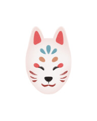 super cute Japan travel theme icons hand-drawn cultural trendy minimalist Japanese aesthetic illustration set new year traditional decoration celebration ornaments gifts foods kitsune fox mask     