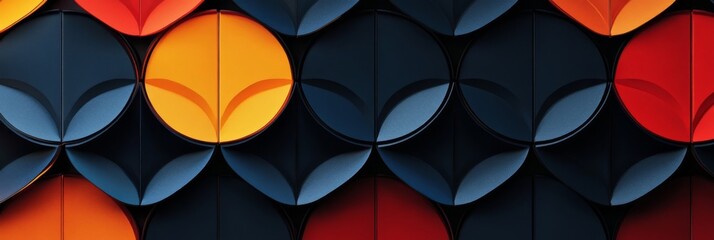 Abstract Geometric Design: Warm and Dark Tones