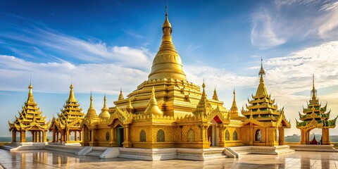Fototapeta premium Minimalist AI Photo: Cook Dover Pagoda, Myanmar Sculpture