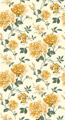 Seamless floral pattern colour background for textile printing, seamless wallpaper pattern,
