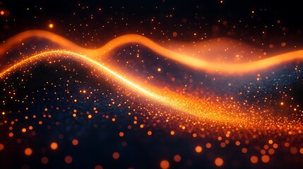 Obraz premium Close-up of fiber optic cable with bright glowing light streams representing technological advancement