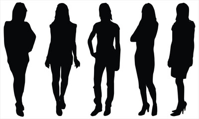 silhouettes  SET of women