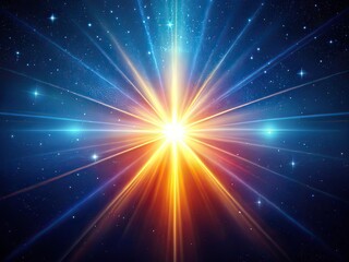 Fototapeta premium Minimalist Star Burst Background, Shining Beams, Abstract Photography