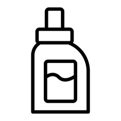 Detergent Bottle Vector Line Icon Design