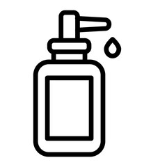 Shampoo Bottle Vector Line Icon Design