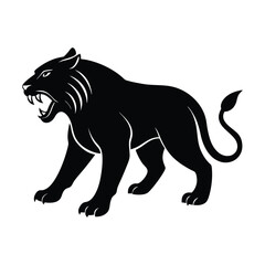 Angry panther Silhouette
