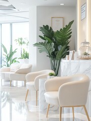 Fototapeta premium Relaxing head spa retreat in a serene modern setting