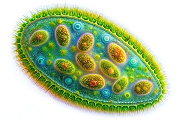 Paramecium Caudatum Macro Photography - AI Photorealistic