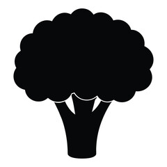 Broccoli vector illustration silhouette isolated on a white background