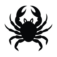 crab silhouette isolated on a white background
