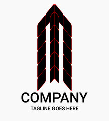 Elegant, sporty, and uniquely designed monogram letter 'm' vector logo. This design is suitable for t-shirt, gamer, sport, etc. Lowercase letter 'm' logo.