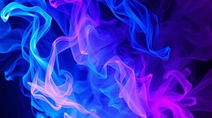 Obraz premium Abstract Blue Purple Smoke Waves Wallpaper Background