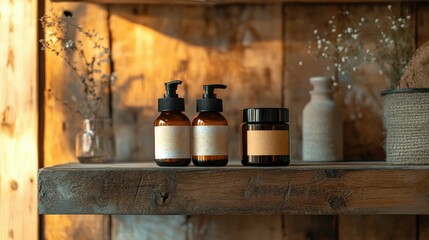 Relaxing head spa setup with natural products in serene environment