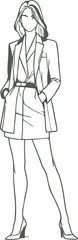 Professional Business Woman Vector Illustration