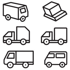 Icons set. Set of Delivery icons set elements illustration Isolated on vector