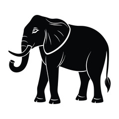 vector illustration of an elephant isolated on a white background