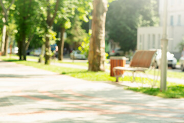 Fototapeta premium blurred background street in the city