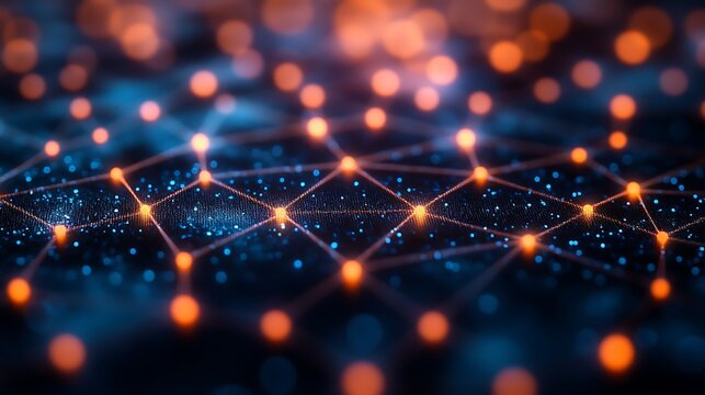 Closeup of a mobile phone showing a vibrant network of privacy-focused connections with user profiles obscured