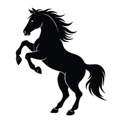 horse silhouette vector isolated on white background